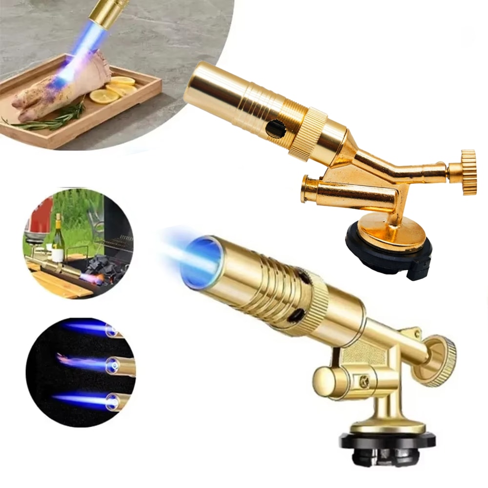 Portable Butane Gas Torch For Outdoor Welding BBQ Flamethrower Lighter For Camping Kitchen Use 0