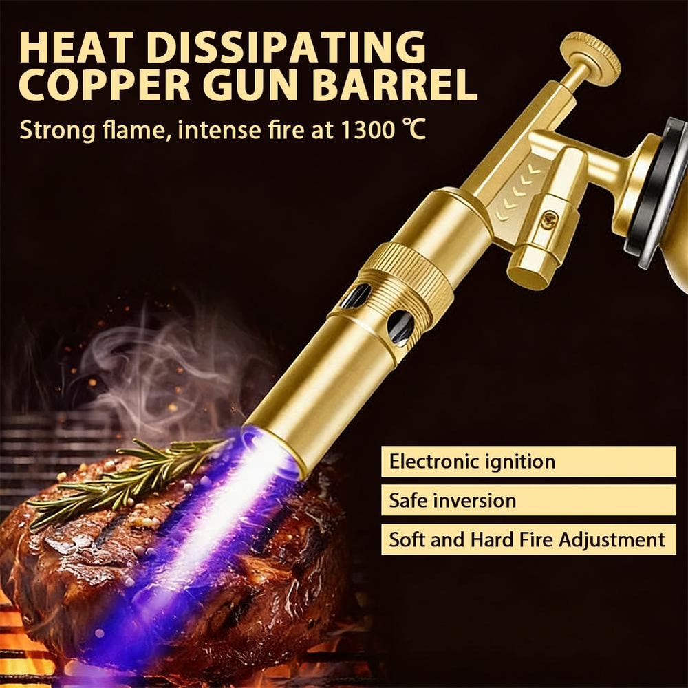 Portable Butane Gas Torch For Outdoor Welding BBQ Flamethrower Lighter For Camping Kitchen Use 1