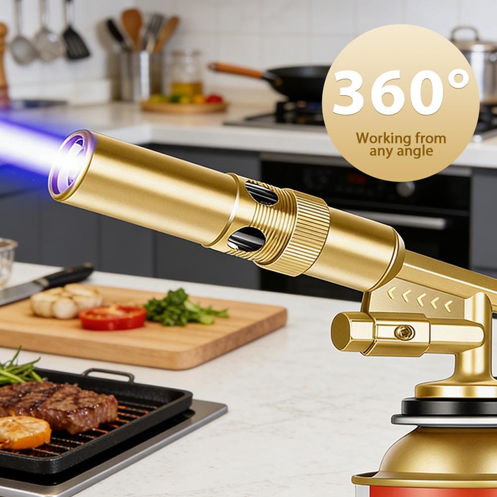Portable Butane Gas Torch For Outdoor Welding BBQ Flamethrower Lighter For Camping Kitchen Use 3