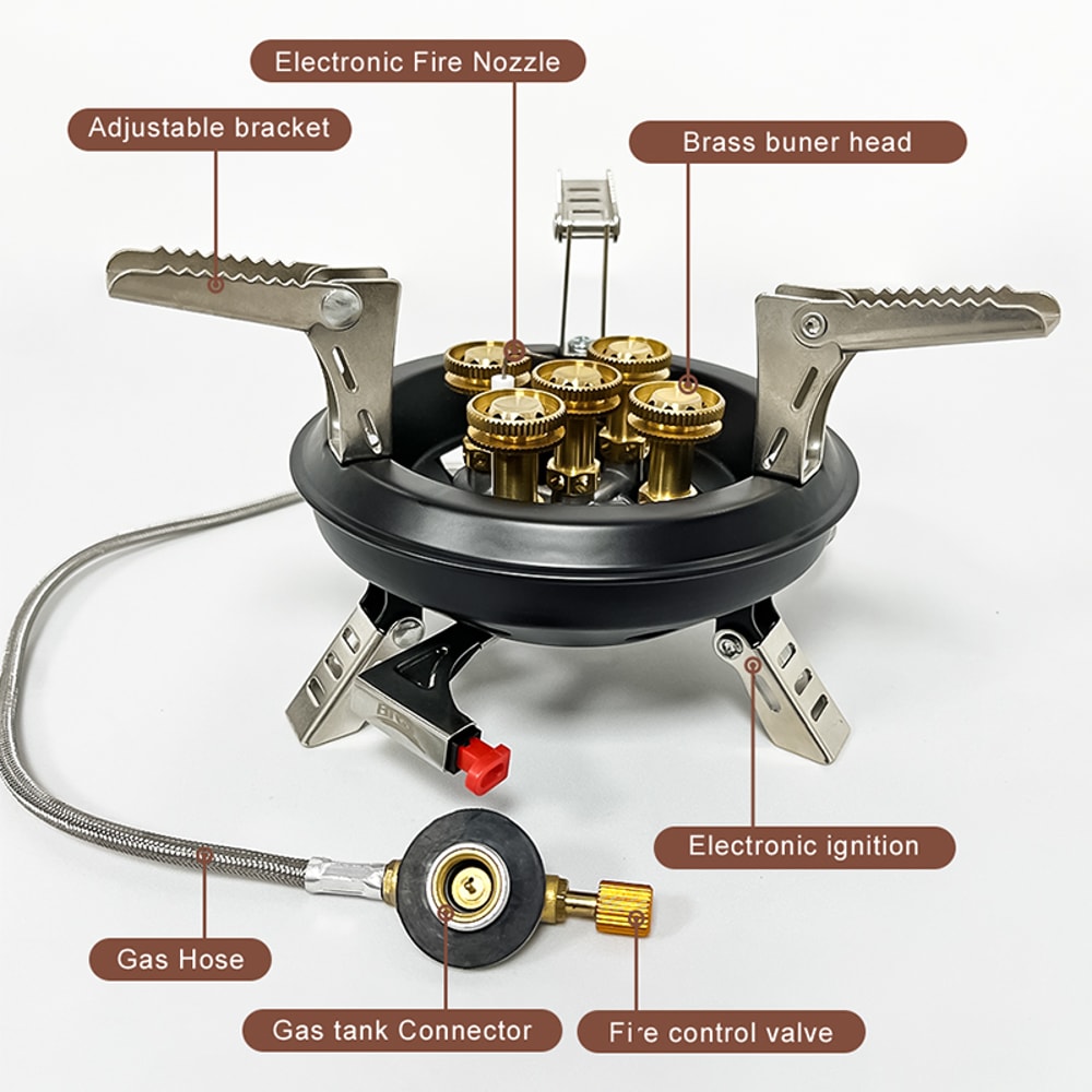 Portable Camping Gas Stove Propane Butane Burner With Piezo Ignition Compact Outdoor Emergency Stov 4