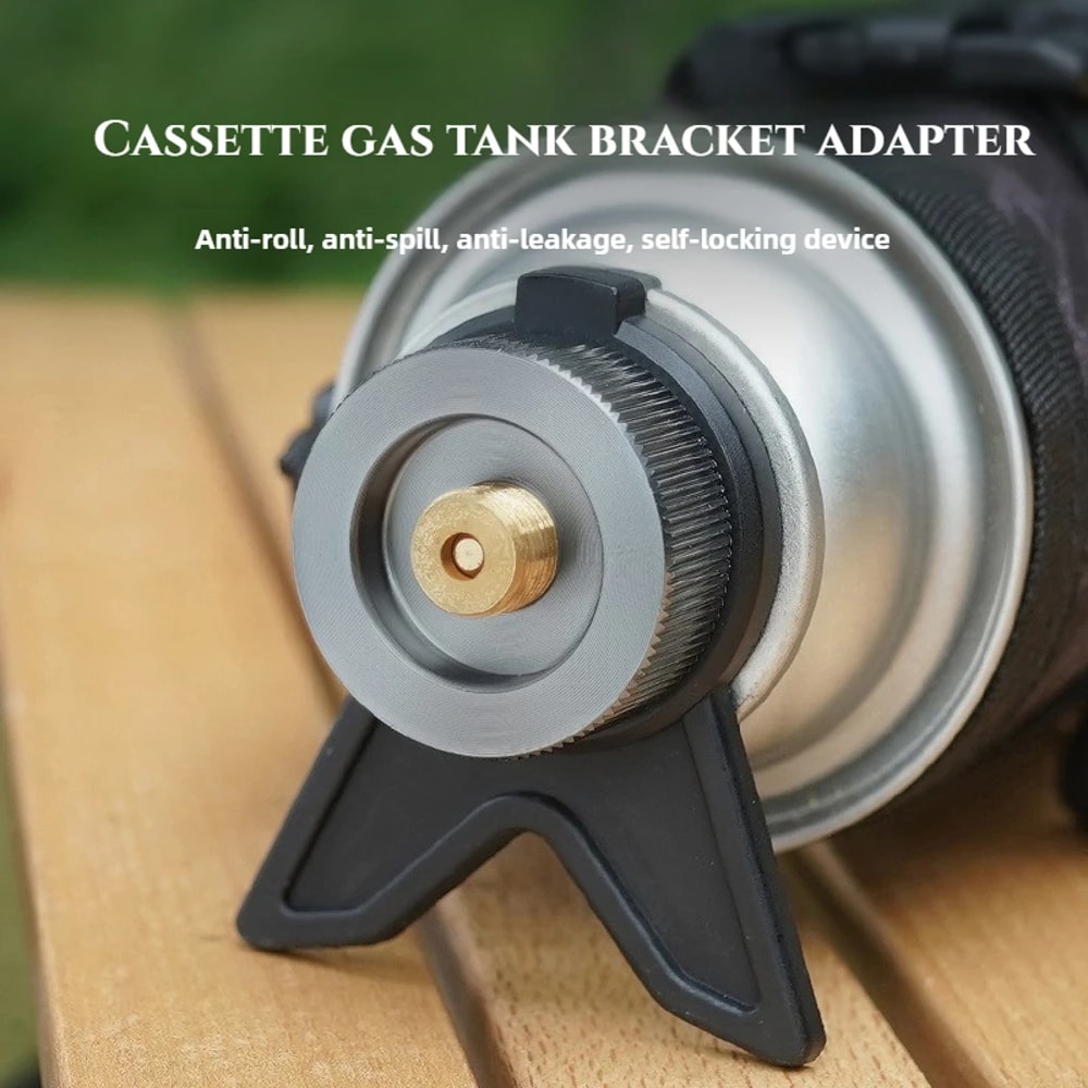 Butane Gas Adapter For Camping Stoves Portable Nozzle Bottle Conversion Joint With Screw Valve 2