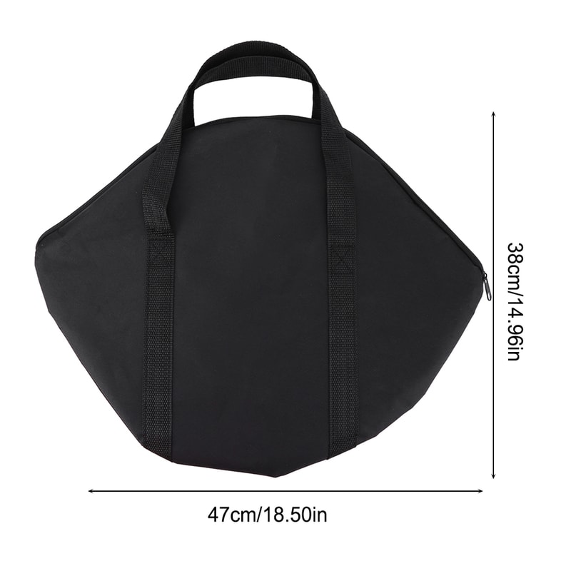 Waterproof BBQ Grilling Pan Carrying Case HeatResistant Skillet Bag With Handle For Outdoor Cooking 6