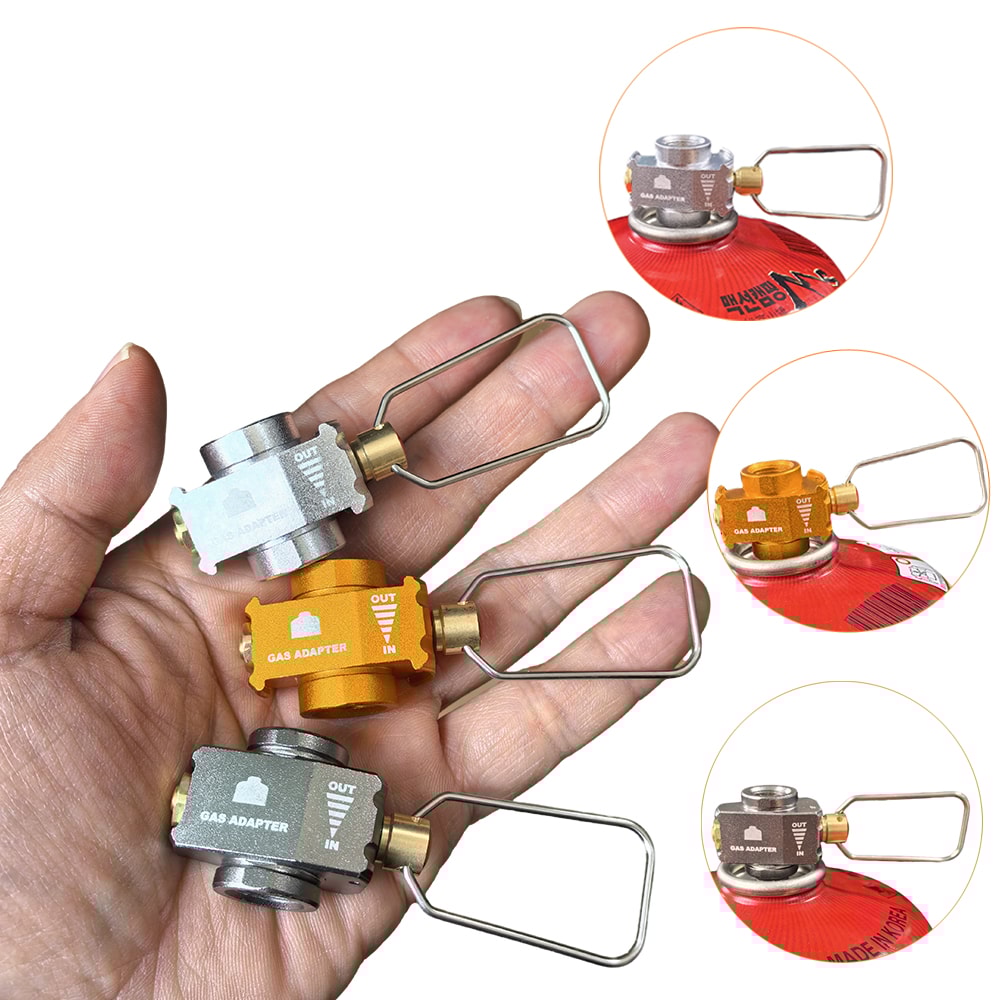 Gas Saver Plus Adapter Aluminum Alloy Gas Burner Conversion Adapter For Flat Tank Camping Outdoor 0