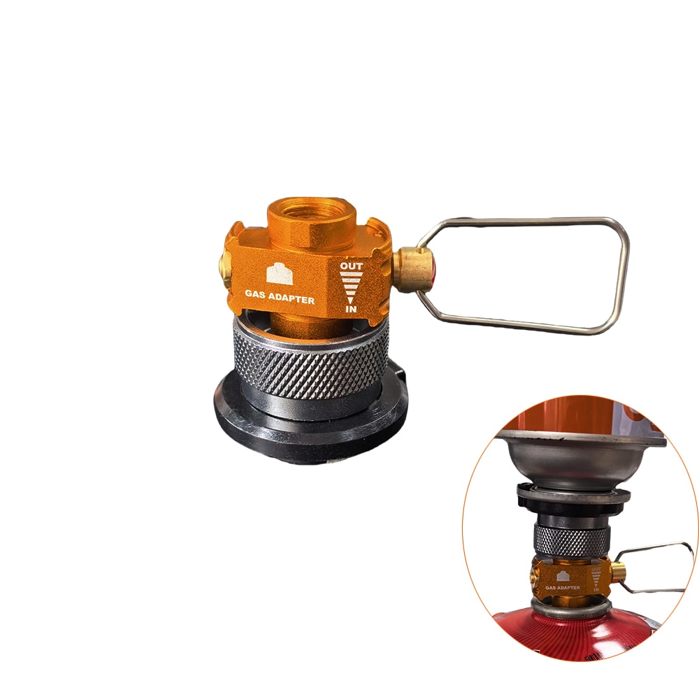 Gas Saver Plus Adapter Aluminum Alloy Gas Burner Conversion Adapter For Flat Tank Camping Outdoor 1