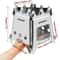 Portable Stainless Steel Camping Wood Stove Lightweight Foldable Perfect For Hiking BBQs Picnics 3