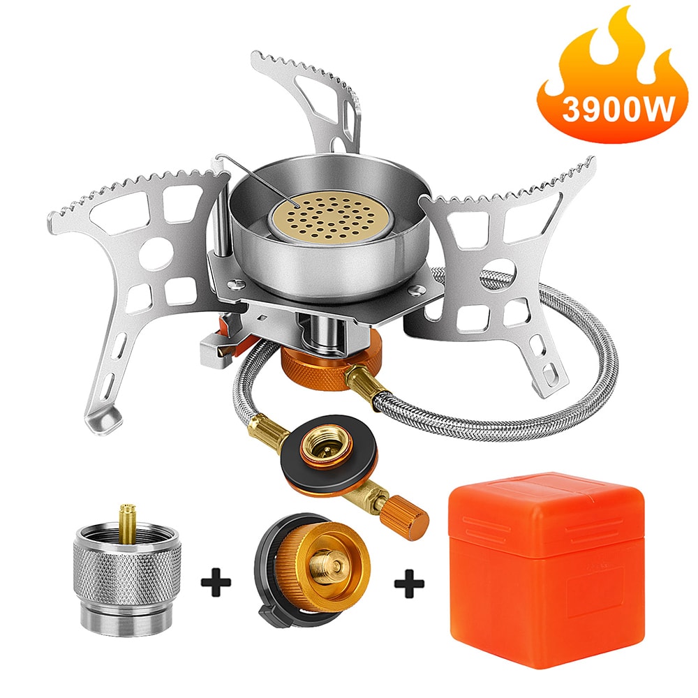 Outdoor Windproof Gas Stove Compact Mini Burner For Camping Hiking And Travel 0