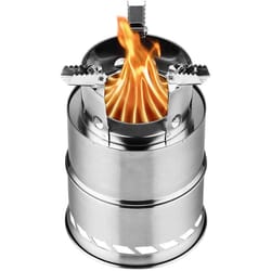 portable camping stove lightweight stainless steel wood burning backpacking stove for hiking survival cooking