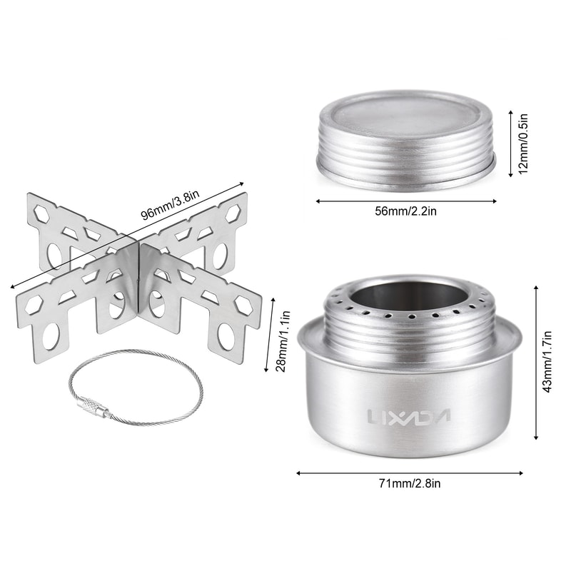 Outdoor Mini Alcohol Stove Lightweight Aluminum Alloy Cooking Stove For Camping Hiking And Backpack 3