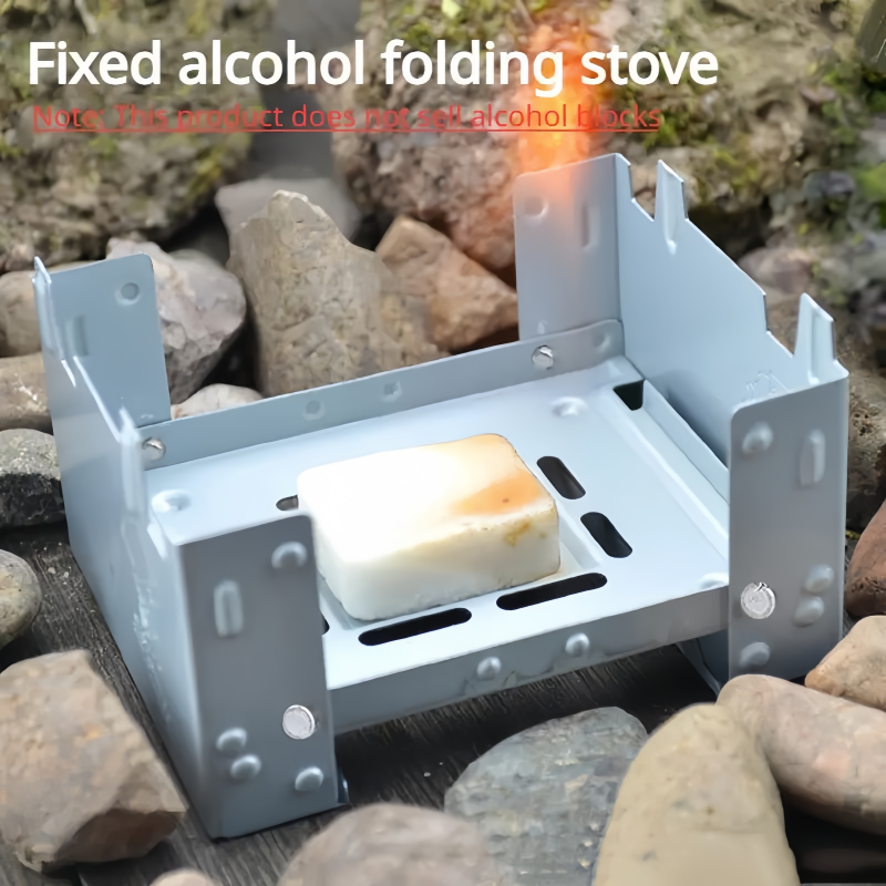 Portable Folding Camping Stove Outdoor Solid Alcohol Fuel Picnic Burner Mini Cooking Equipment 3