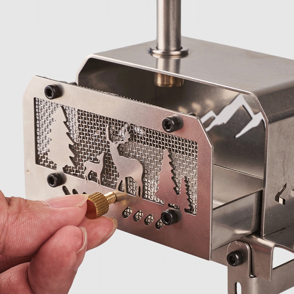 Portable Mini Folding Charcoal Stove Stainless Steel Outdoor Fire Pit Heater Detachable Wood Burner 1