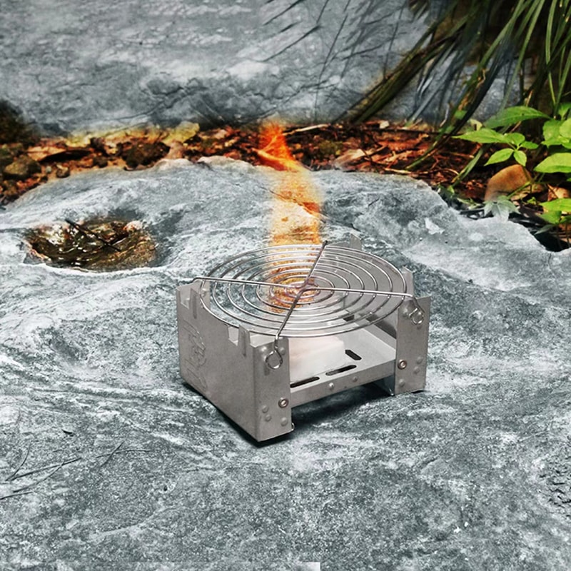 Portable Camping Alcohol Stove Burner Solid Alcohol Fuel Folding Mini Cooking Stove 1