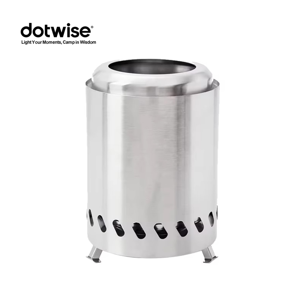 Portable Wood Burner Stove Stainless Steel Smokeless Campfire Stove For Outdoor Camping Hiking 0