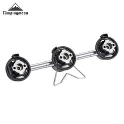 outdoor camping alloy three-to-one gas tank stove adapter triple gas tank adapter for multi-stove convenience