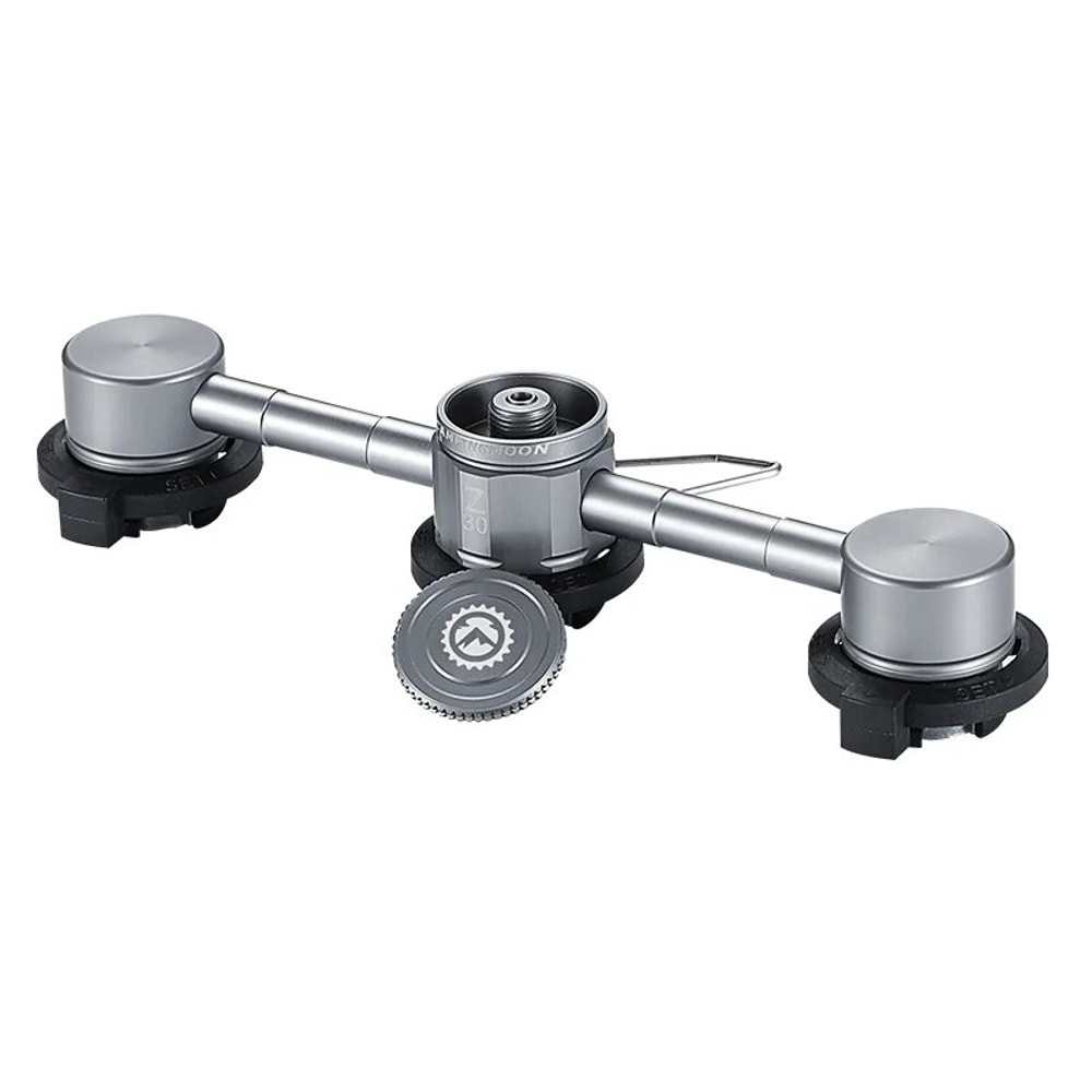 Outdoor Camping Alloy ThreetoOne Gas Tank Stove Adapter Triple Gas Tank Adapter For MultiStove Conv 5