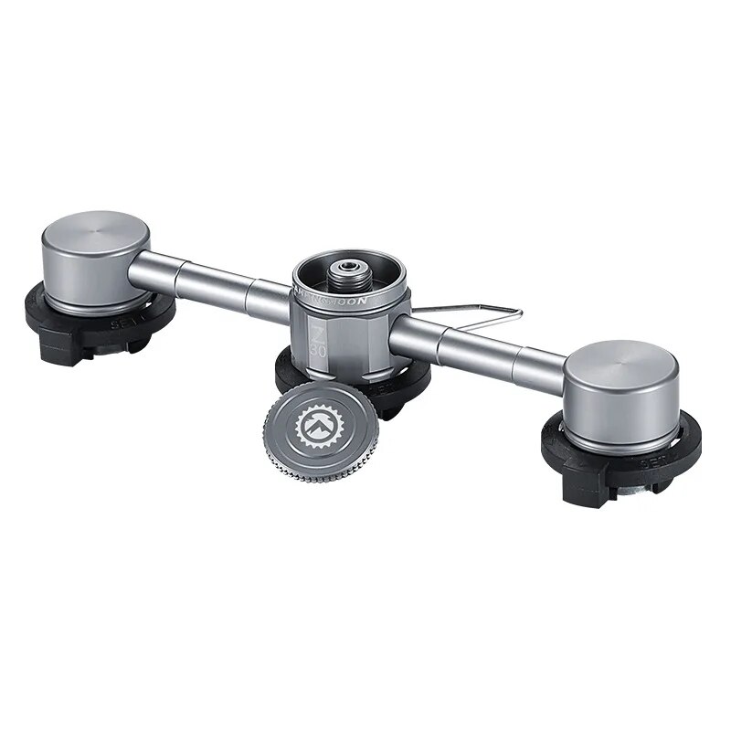 Outdoor Camping Alloy ThreetoOne Gas Tank Stove Adapter Triple Gas Tank Adapter For MultiStove Conv 5
