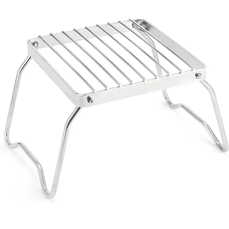 Portable Stainless Steel Folding Camping Stove Holder Mini Barbecue Rack Set 5