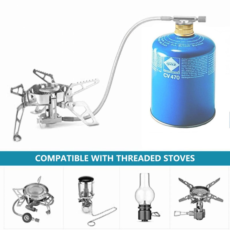 Camping Gas Stove Adapter Converter Easy Clic Canister To Threaded Butane Gas Adaptor Connector 3