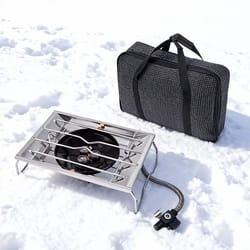 stainless steel folding gas stove, windproof picnic grill with copper head burner
