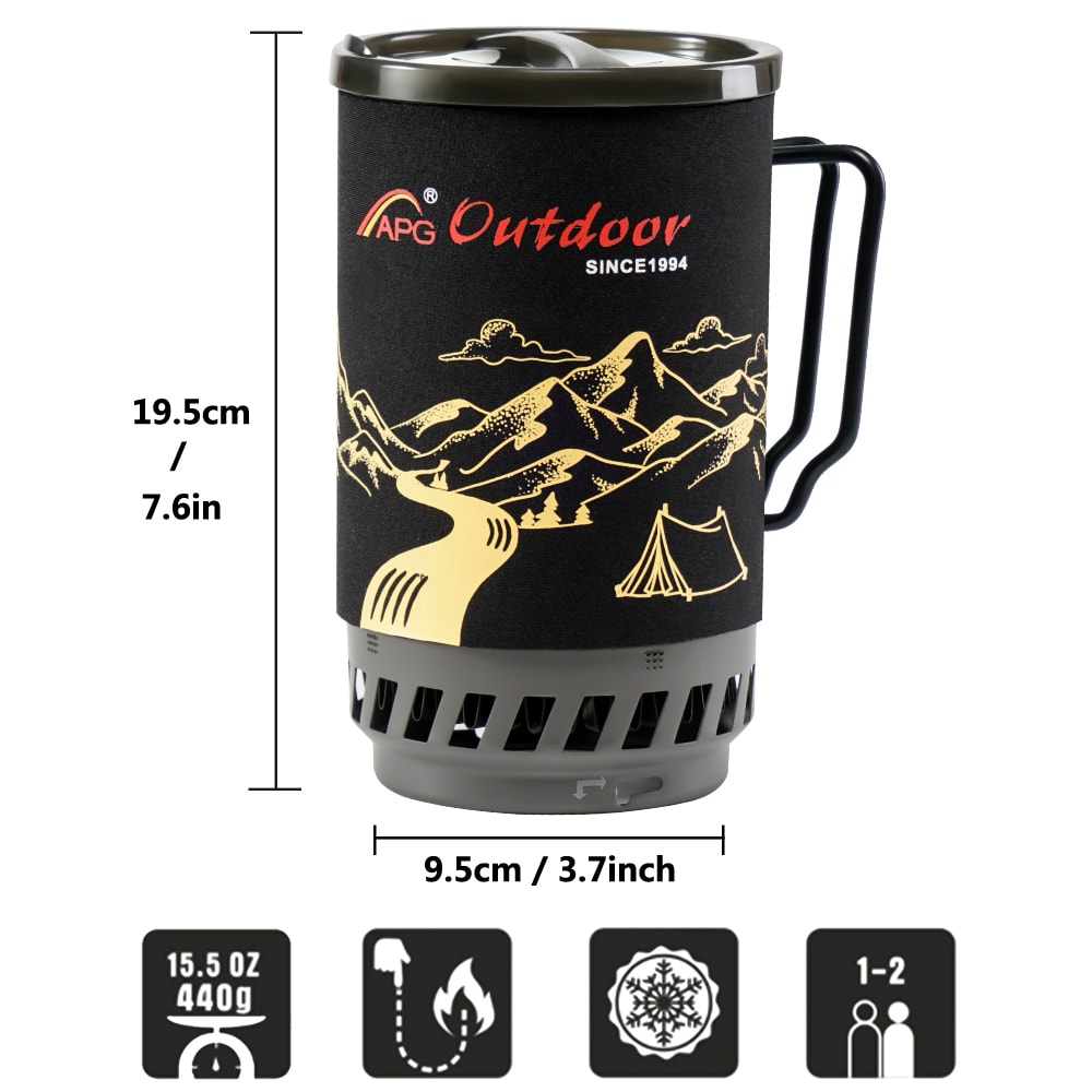 Portable Cooking System Outdoor Camping Stove With Heat Exchanger 5