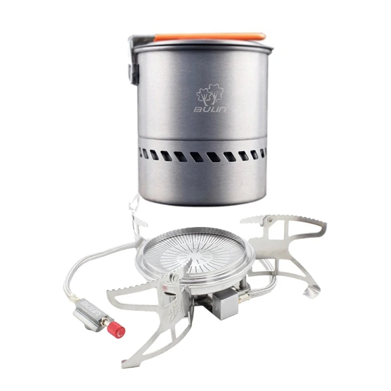 Outdoor Gas Stove Folding Camping Stove With Pot Compact Efficient Cooking Solution 0