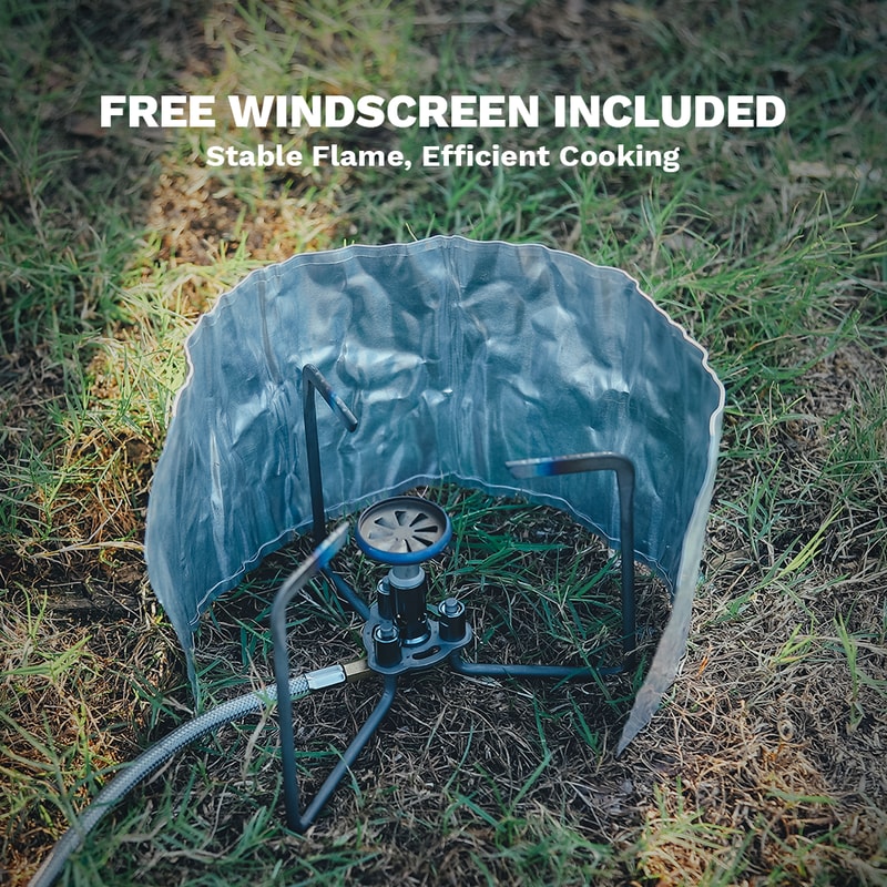 FireMaple Petrel Ultralight Titanium Split Stove Portable Camping Burner With Windscreen For Outdoo 3