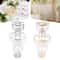 Gold Silver Wedding Flower Stand Centerpiece With Hanging Acrylic Vases 0