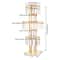 Gold Silver Wedding Flower Stand Centerpiece With Hanging Acrylic Vases 5