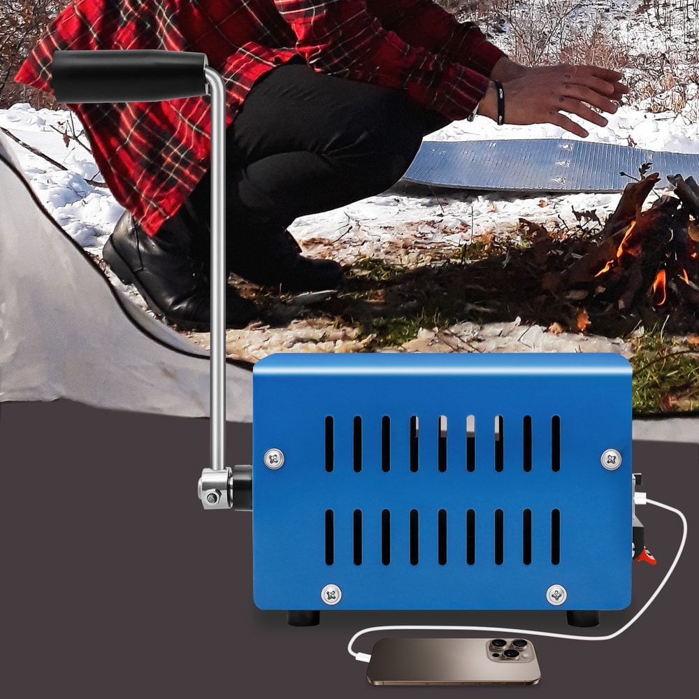 Portable Manual Hand Crank Generator Emergency USB Charging For Travel Camping Survival 3