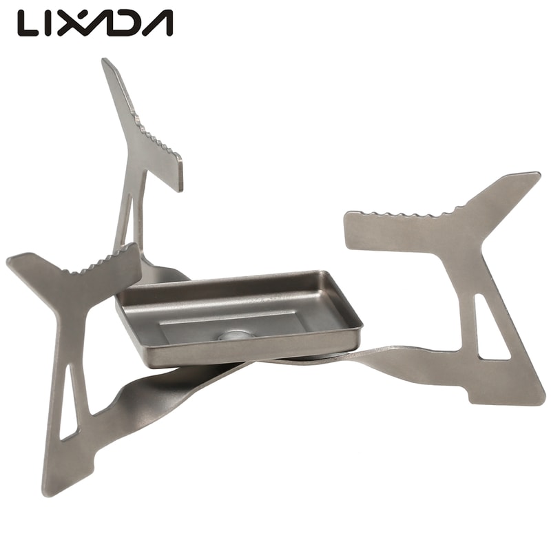 Ultralight Titanium Folding Camping Stove Portable Outdoor Alcohol Stove For Easy Camp Cooking 0