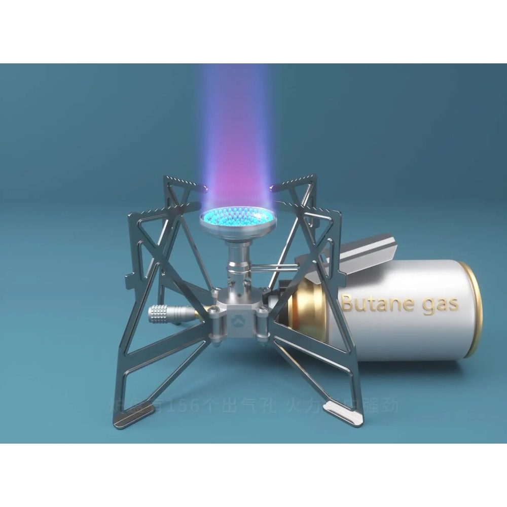 Portable Butterfly Stove for Camping, Hiking & Outdoor Cooking Windproof & Foldable Gas Stove