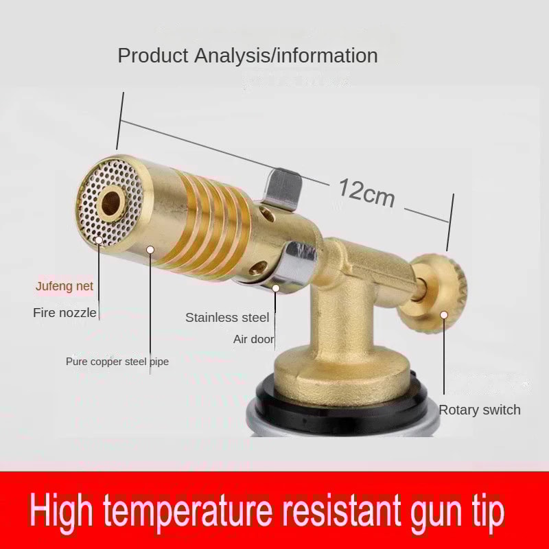 Multifunctional Gas Burner For BBQ Camping And Cooking Adjustable Flame Torch Lighter 4