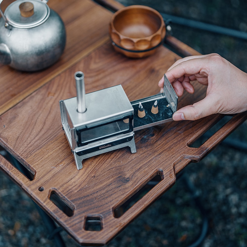 Mini Portable Folding Camping Fire Stove Compact Outdoor Travel Incense Burner 1