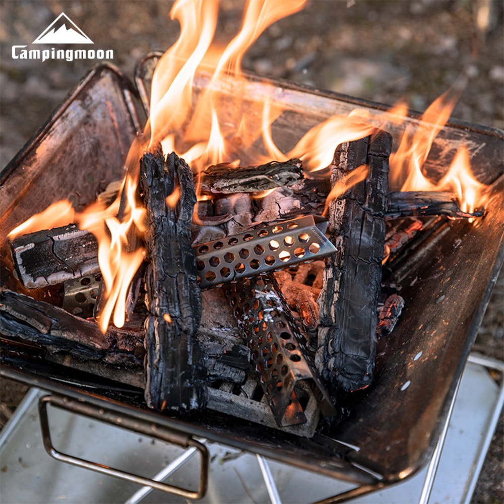 Small Stainless Steel Camping Burner Fully Smokeless Honeycomb Design For Outdoor Use 0