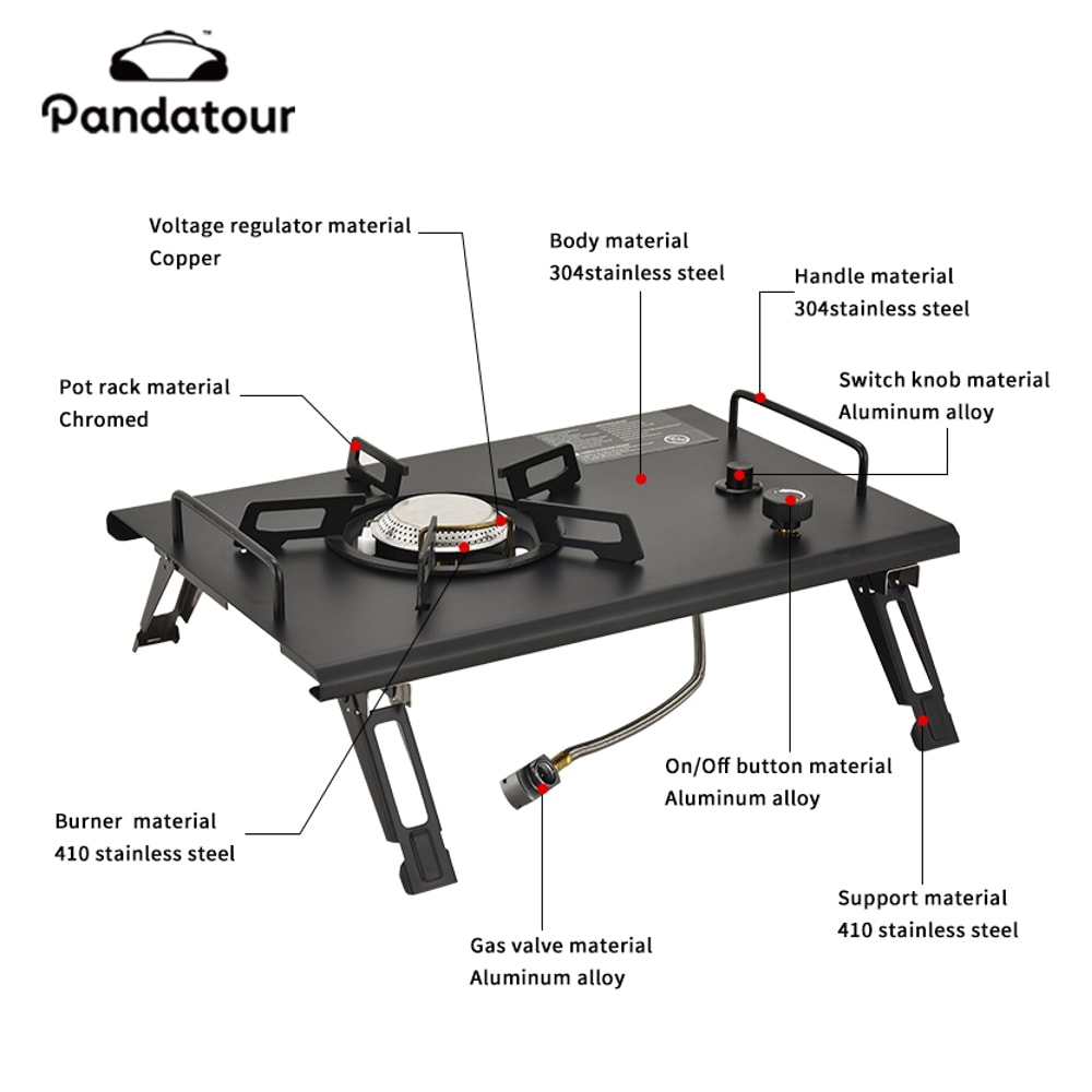 Outdoor Camping Stove Folding High Firepower OneTouch Stove For Terraces Camping 3