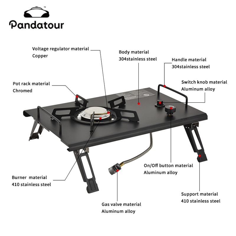 Outdoor Camping Stove Folding High Firepower OneTouch Stove For Terraces Camping 3