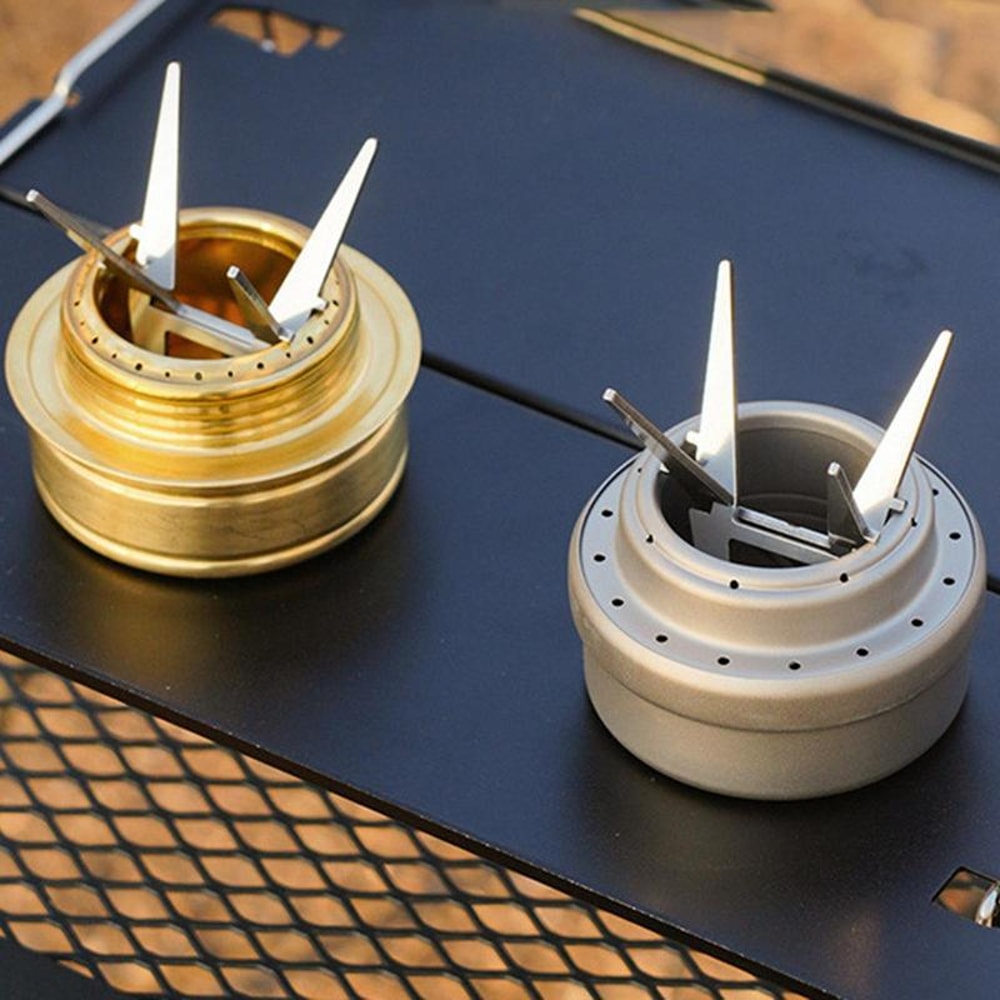 Portable Alcohol Stove Bracket Stainless Steel FourCorner Kettle Stand For Outdoor Camping 3