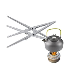 portable alcohol stove bracket stainless steel four-corner kettle stand for outdoor camping