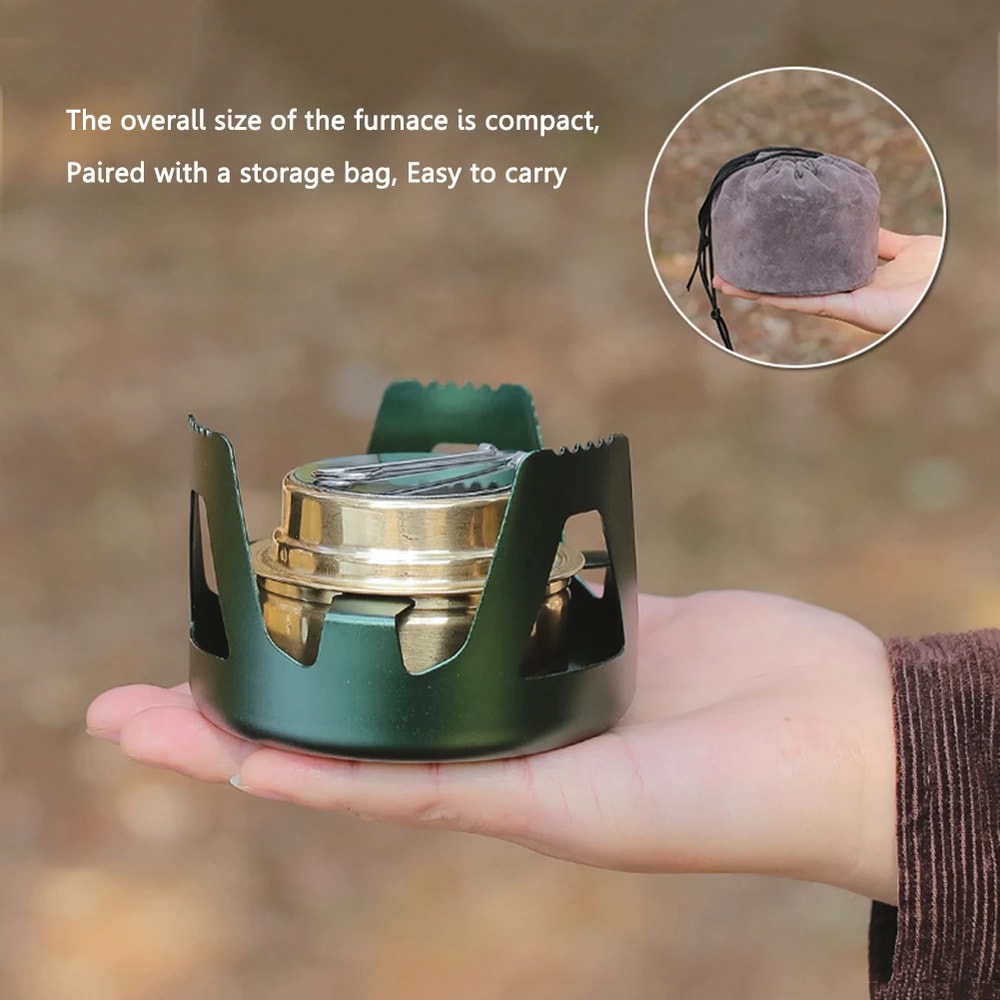 Ultralight Portable Mini Alcohol Stove With Adjustable Firepower Burner For Outdoor Camping 1