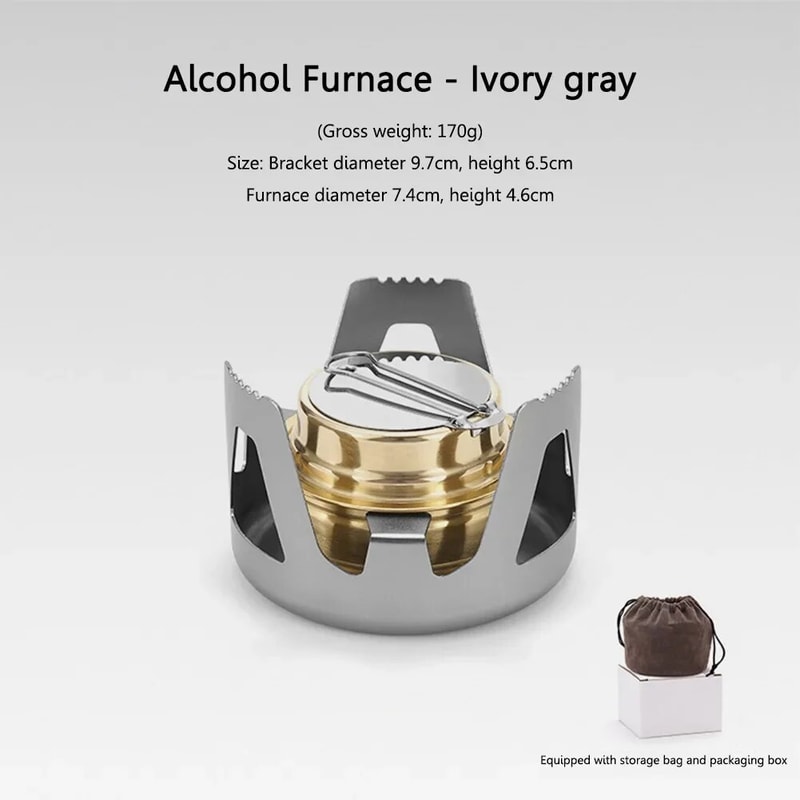 Ultralight Portable Mini Alcohol Stove With Adjustable Firepower Burner For Outdoor Camping 5