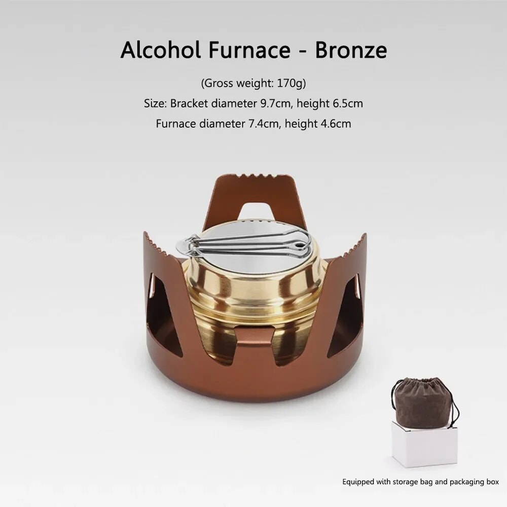 Ultralight Portable Mini Alcohol Stove With Adjustable Firepower Burner For Outdoor Camping 6