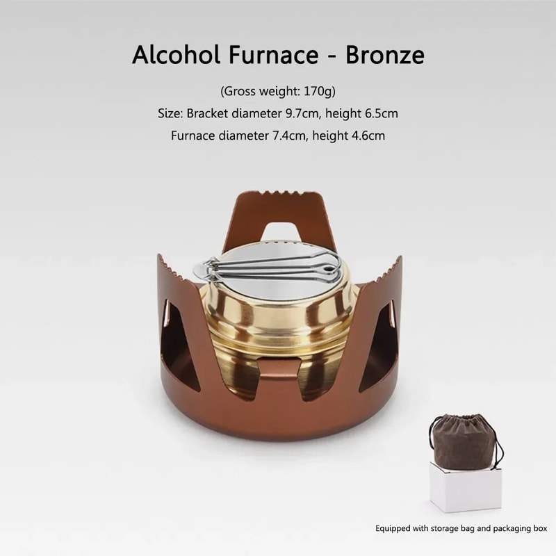 Ultralight Portable Mini Alcohol Stove With Adjustable Firepower Burner For Outdoor Camping 6