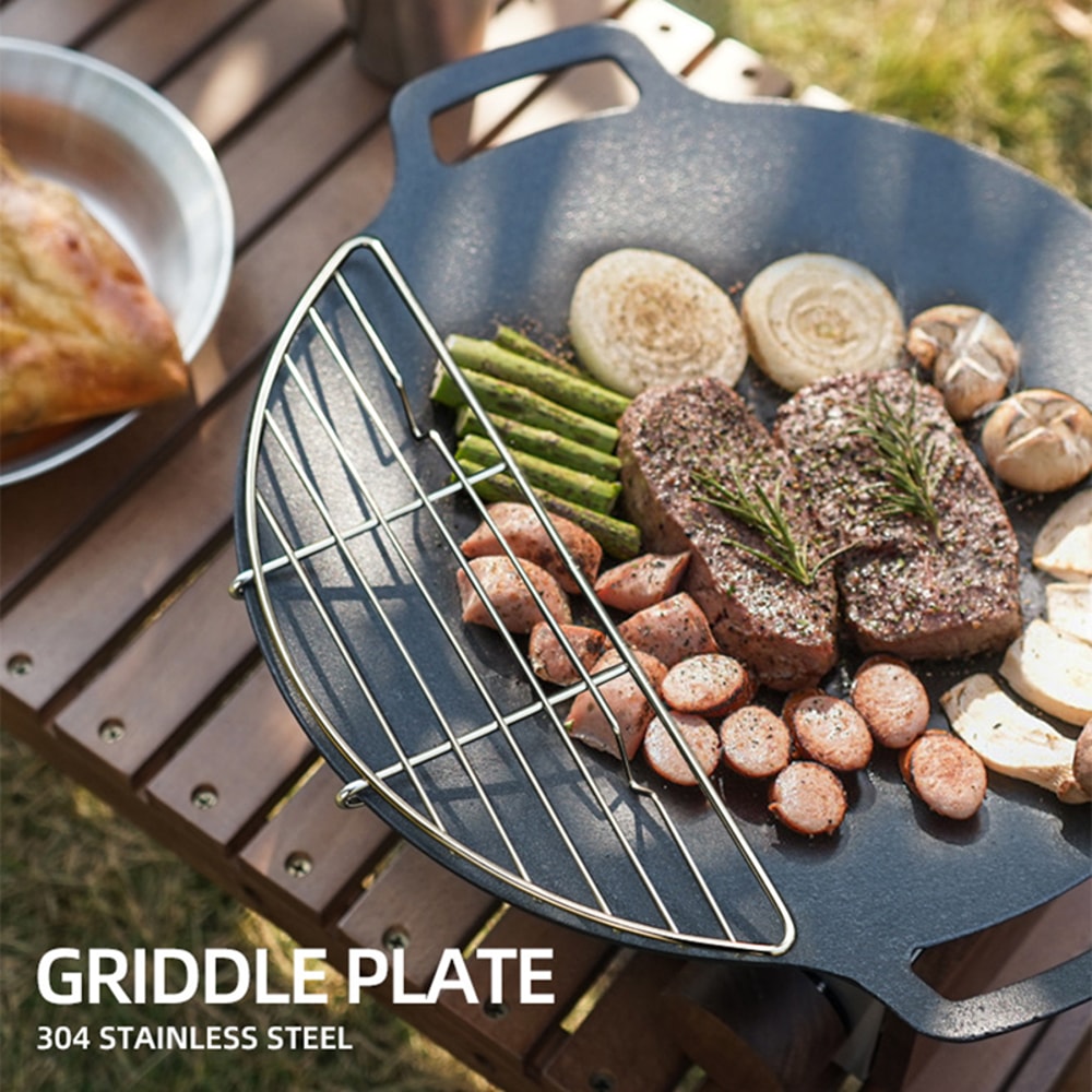 Portable Stainless Steel BBQ Grill Grate For Outdoor Cooking AntiScorch Grilling Mesh Steaming Rac 3