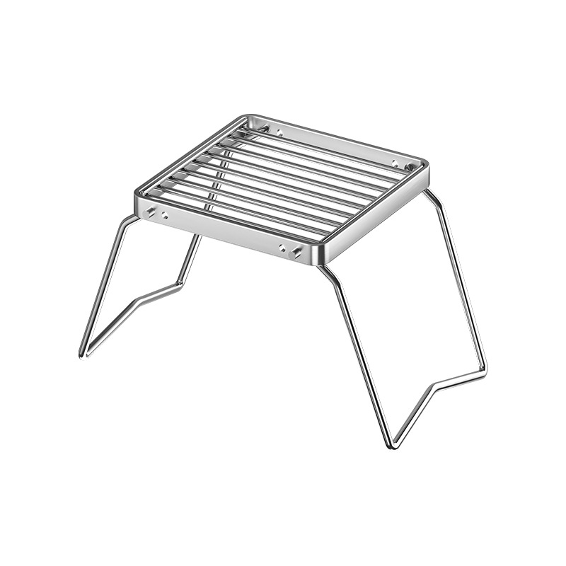 Portable Outdoor Stainless Steel Alcohol Furnace Bracket Folding BBQ Camping Net Grid 6