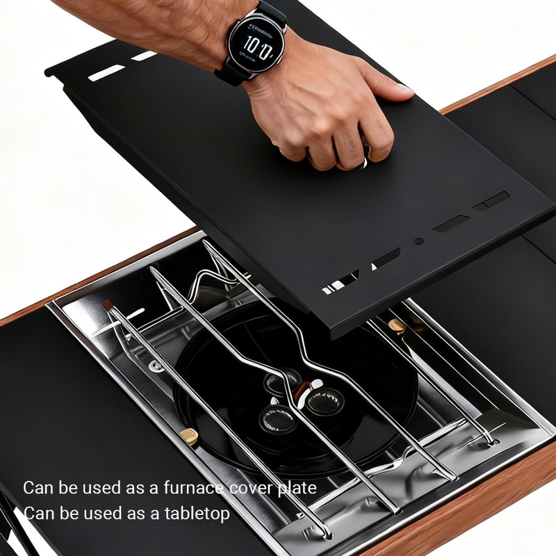 Portable Stainless Steel Camping Stove OneTouch Folding High Power Burner For Outdoors 2