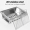 Portable Stainless Steel Folding Barbecue Grill For Camping Outdoor Cooking 1