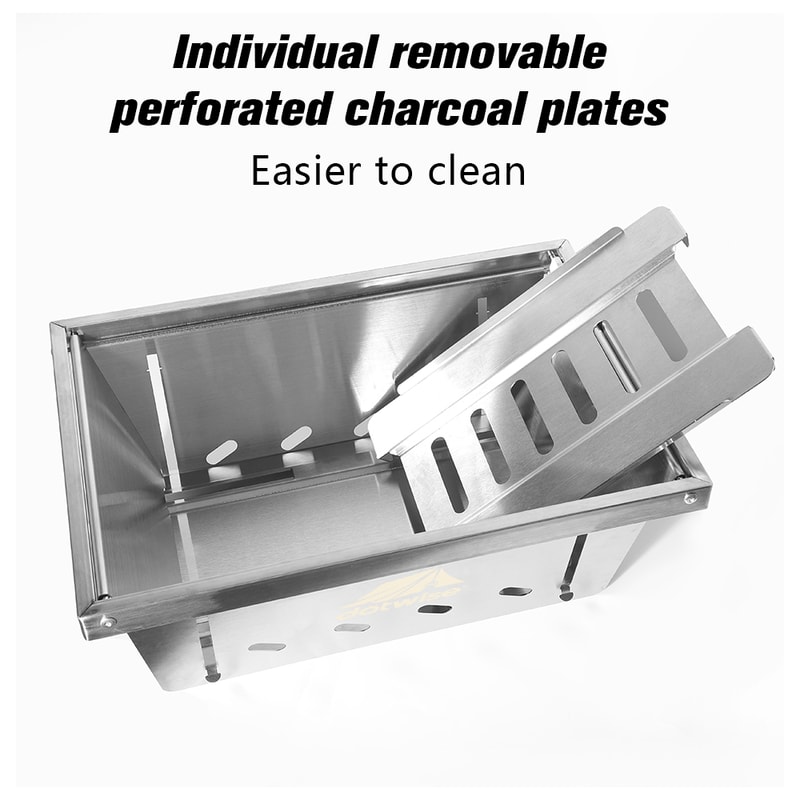 Portable Stainless Steel Folding Barbecue Grill For Camping Outdoor Cooking 2