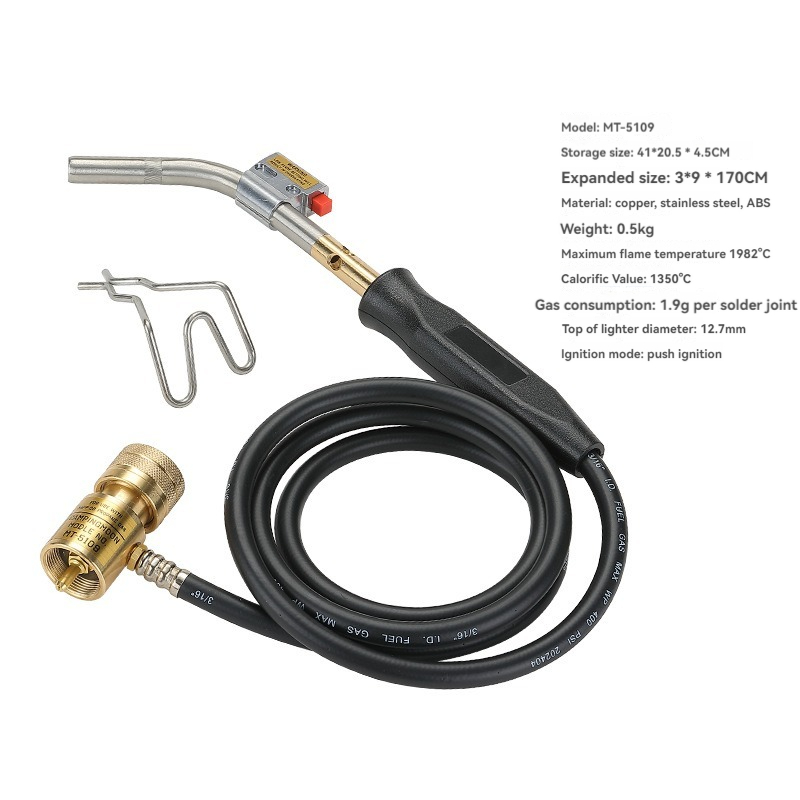HighTemperature MAPP Gas Welding Torch OxygenFree Propane Flame Gun 5