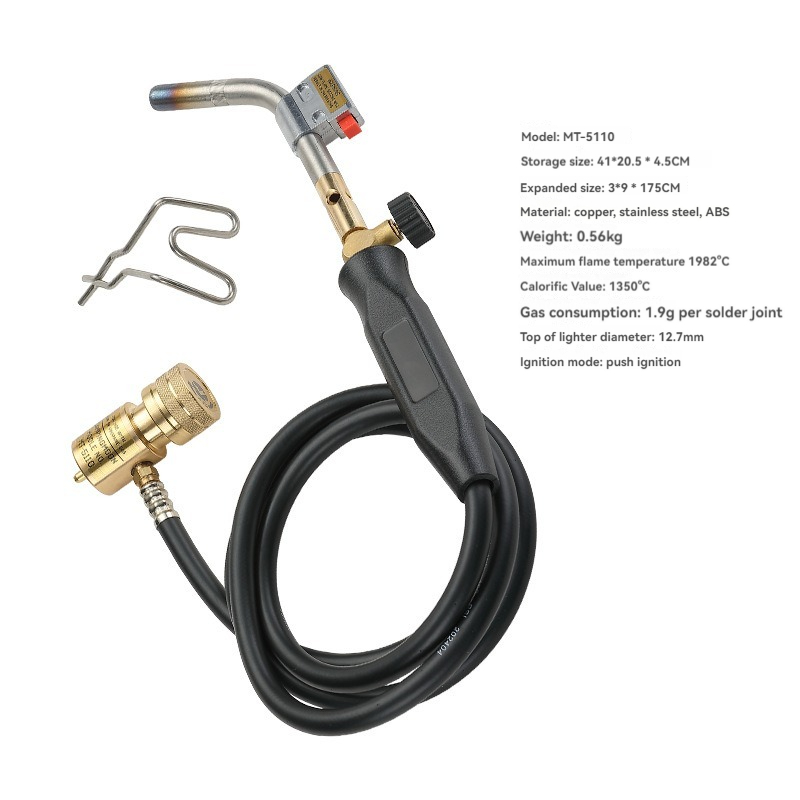 HighTemperature MAPP Gas Welding Torch OxygenFree Propane Flame Gun 6