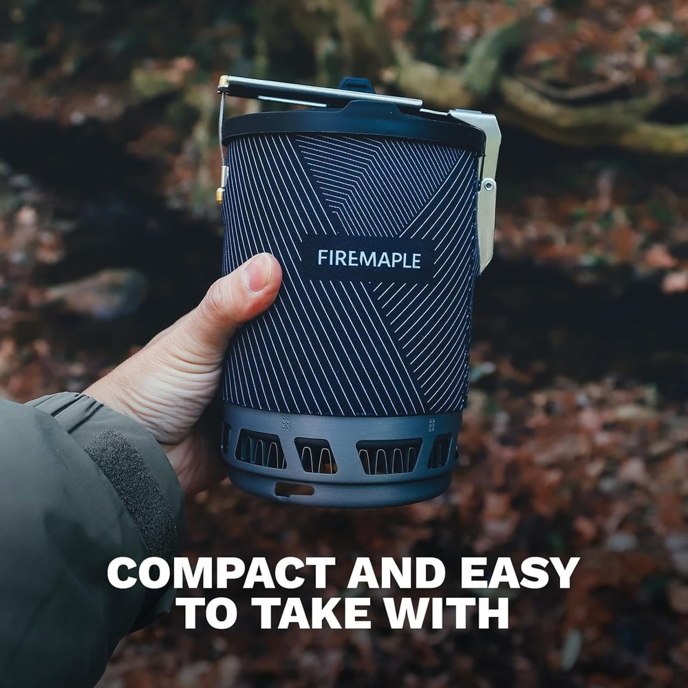 AllinOne Camping Gas Stove With Piezo Ignition Windproof Burner 1