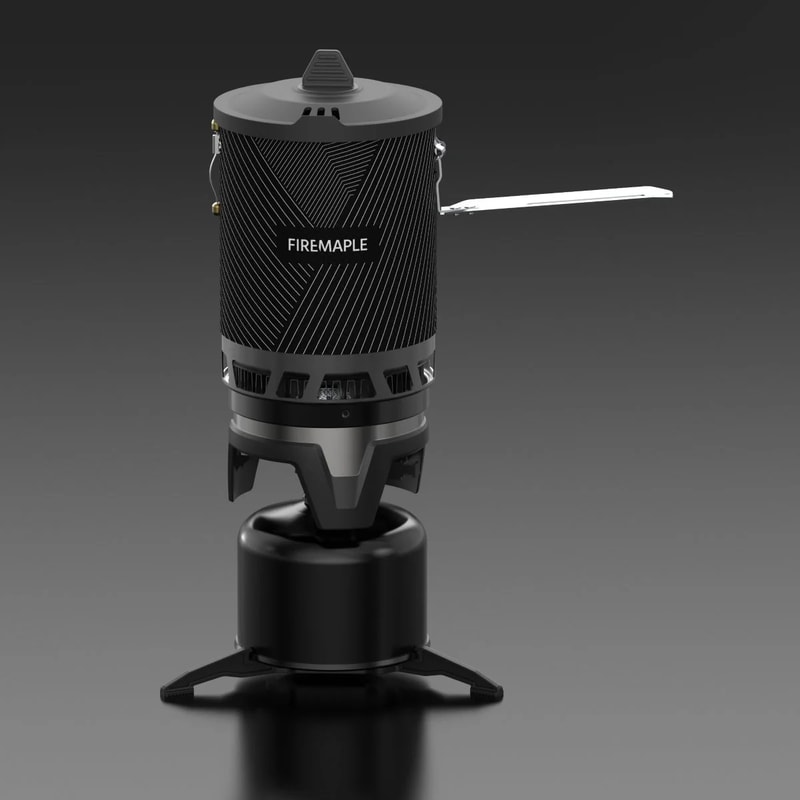 AllinOne Camping Gas Stove With Piezo Ignition Windproof Burner 4